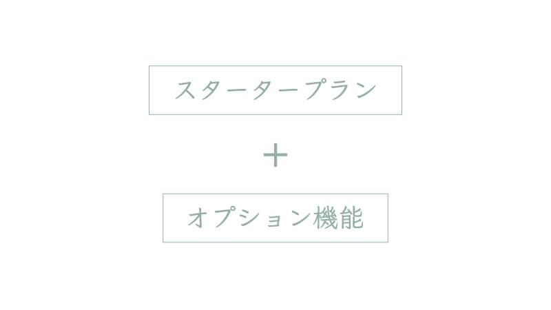 スタータープランと便利なオプションサービスの組み合わせ