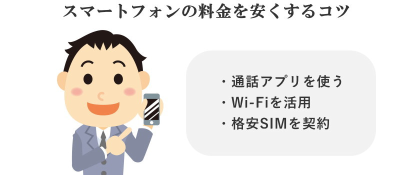 スマートフォンの料金を安くするコツ