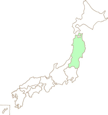 東北の地図