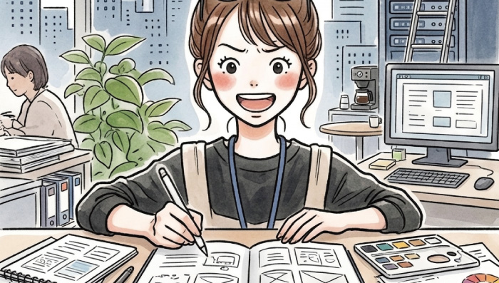 制作作業が電話で中断される