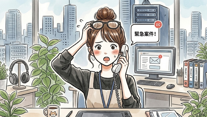 重要な問い合わせと営業電話が混在する